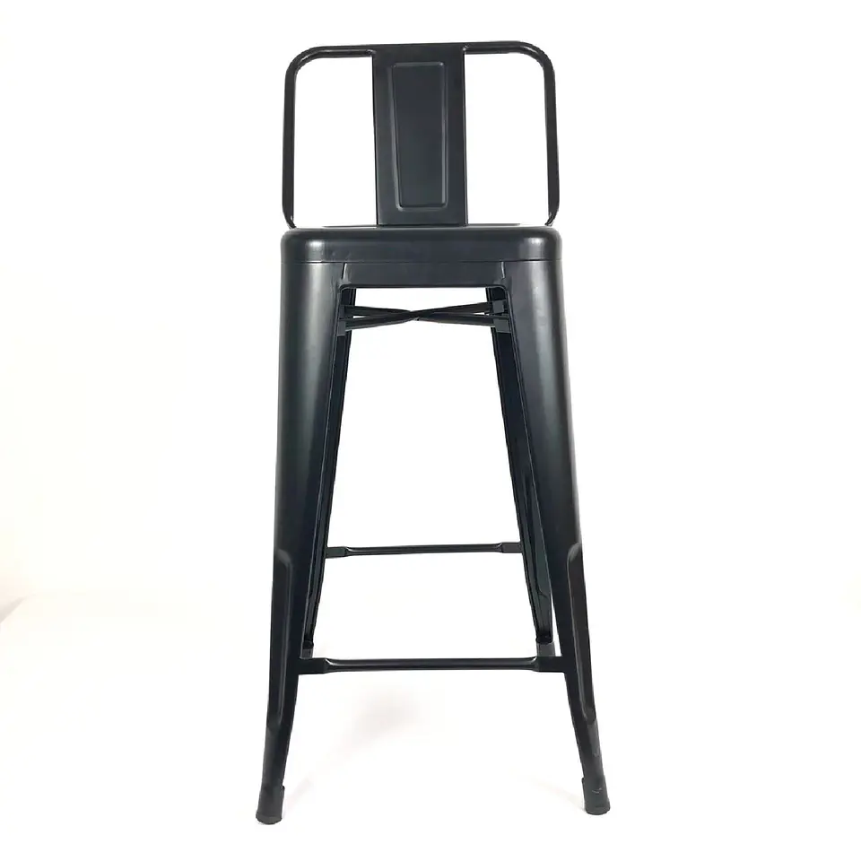 Taburete Tolix Acero con Respaldo para Bar o Terraza  3