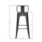 Taburete Tolix Acero con Respaldo para Bar o Terraza  - Miniatura 4