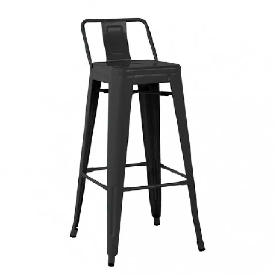 Taburete Tolix Acero con Respaldo para Bar o Terraza  5