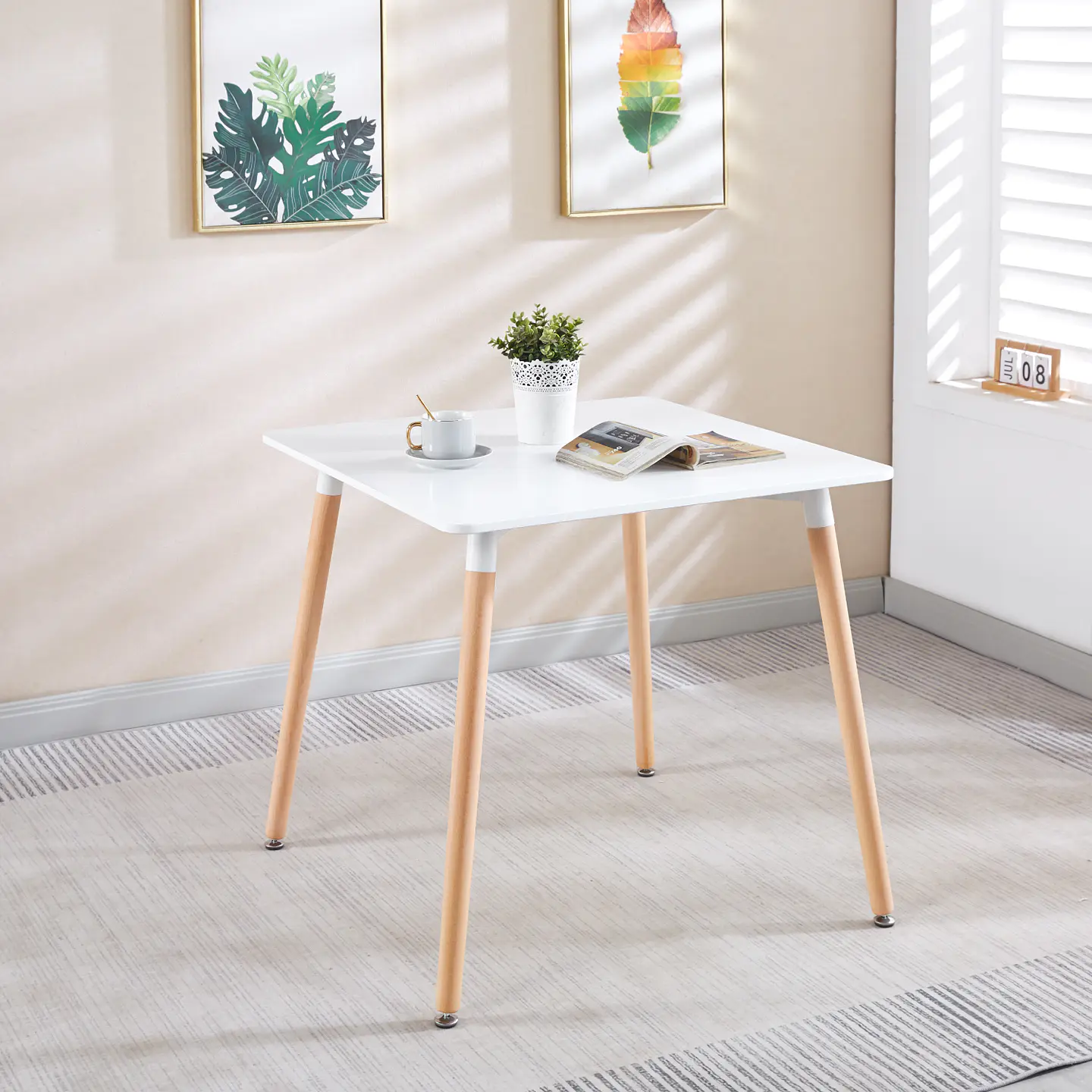 Mesa Cuadrada de Comedor Eames 80x80cm  5