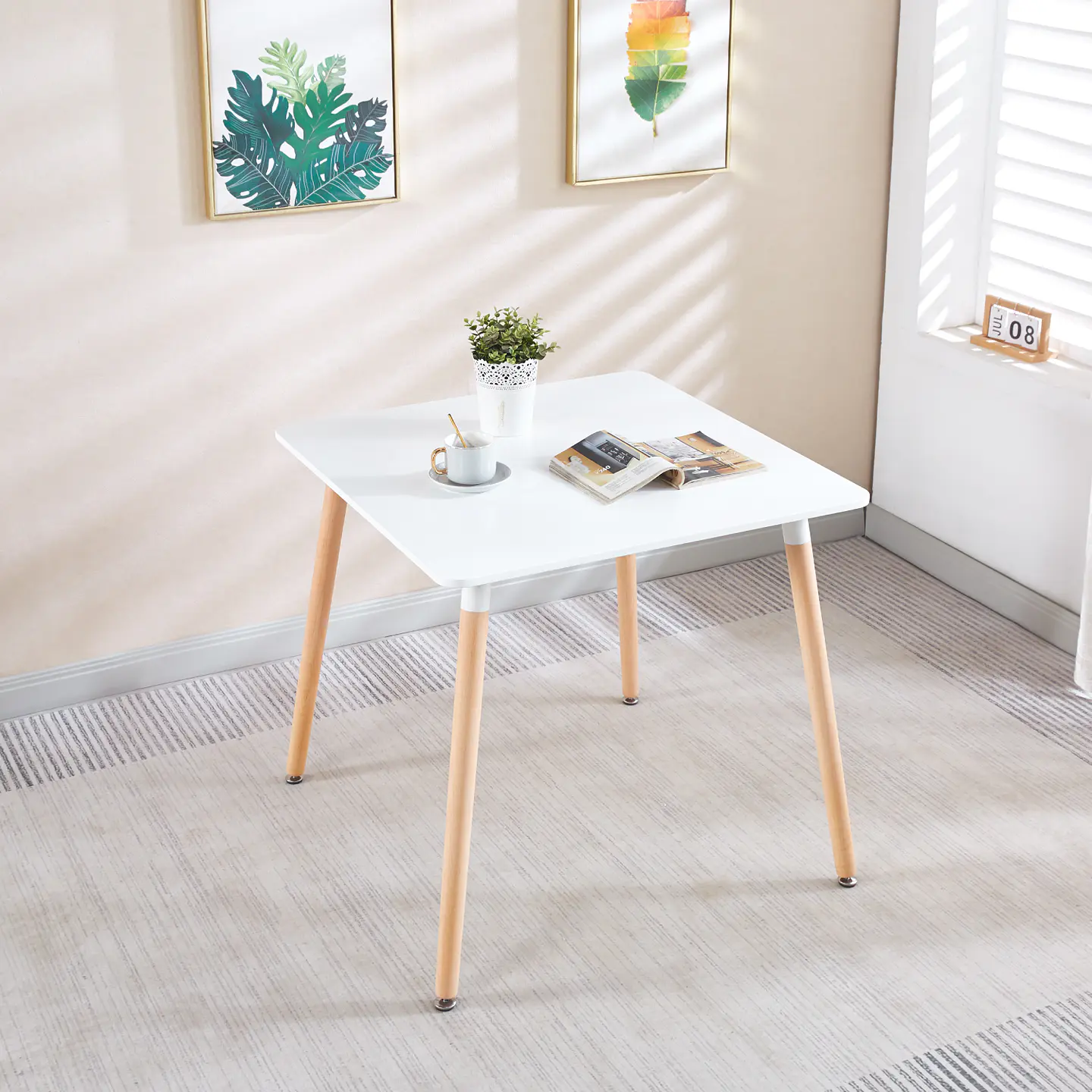 Mesa Cuadrada de Comedor Eames 80x80cm  9