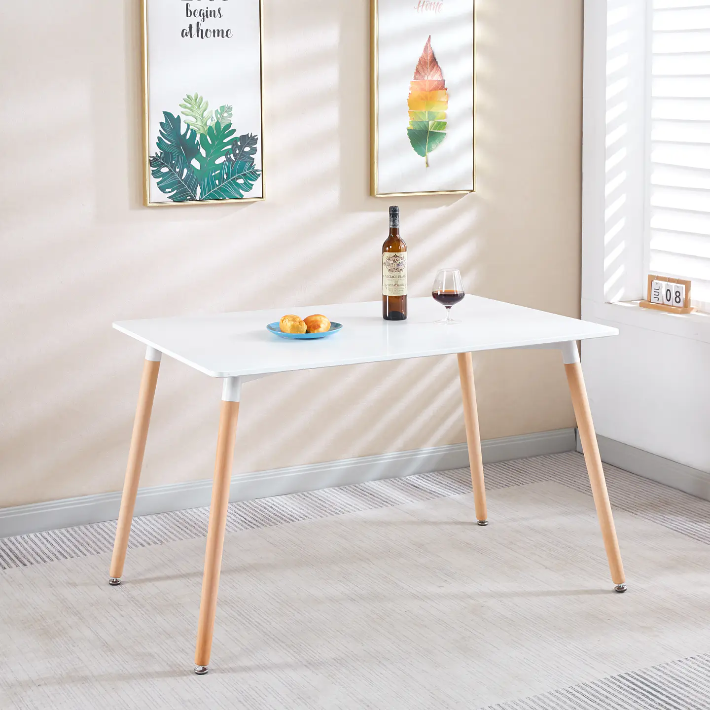 Mesa de Comedor 120x80 Rectangular 9