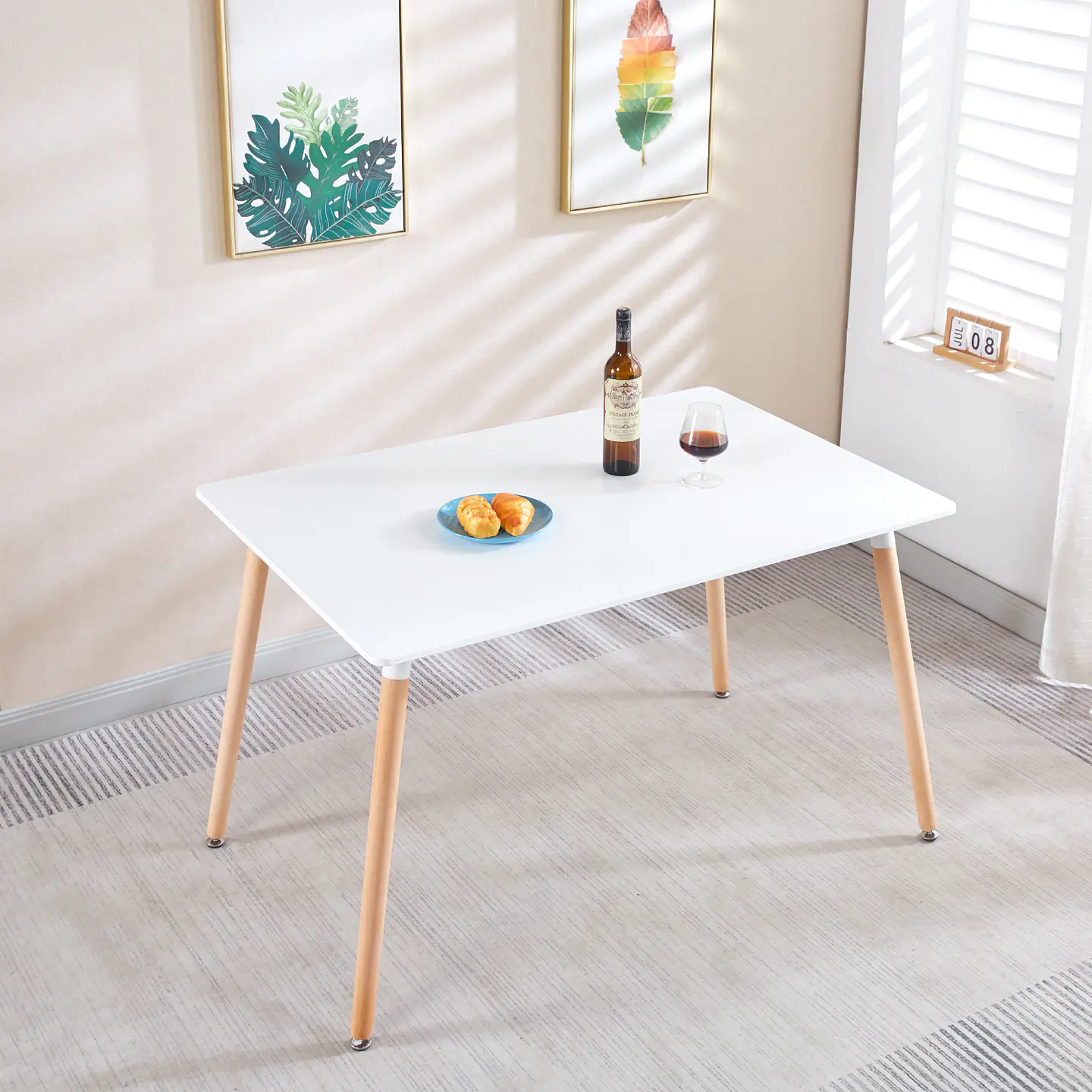 Mesa de Comedor 120x80 Rectangular 11