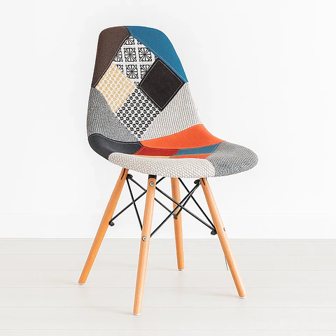Silla Eames Patchwork Acolchada Tradicional