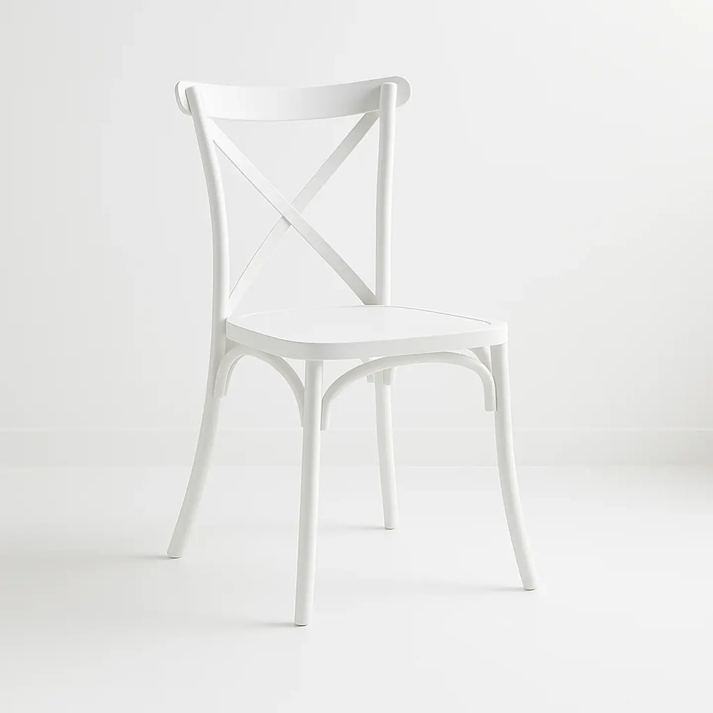 Silla Crossback Danubio de Terraza Exterior o Comedor - Blanca 1