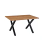 Mesa Industrial Cross 140x90 cm Madera y Metal - Miniatura 1