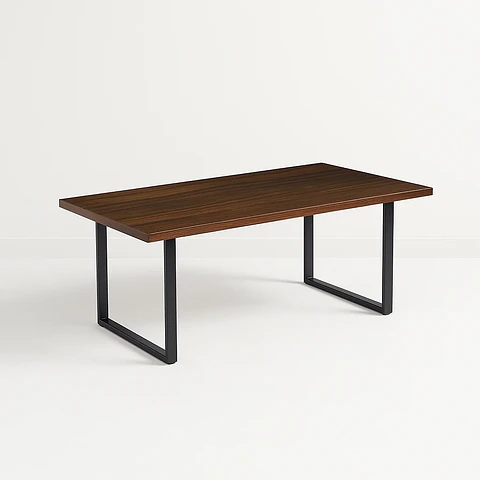 Mesa de Comedor Estilo Industrial 160x90 - Madera Oscura Walnut