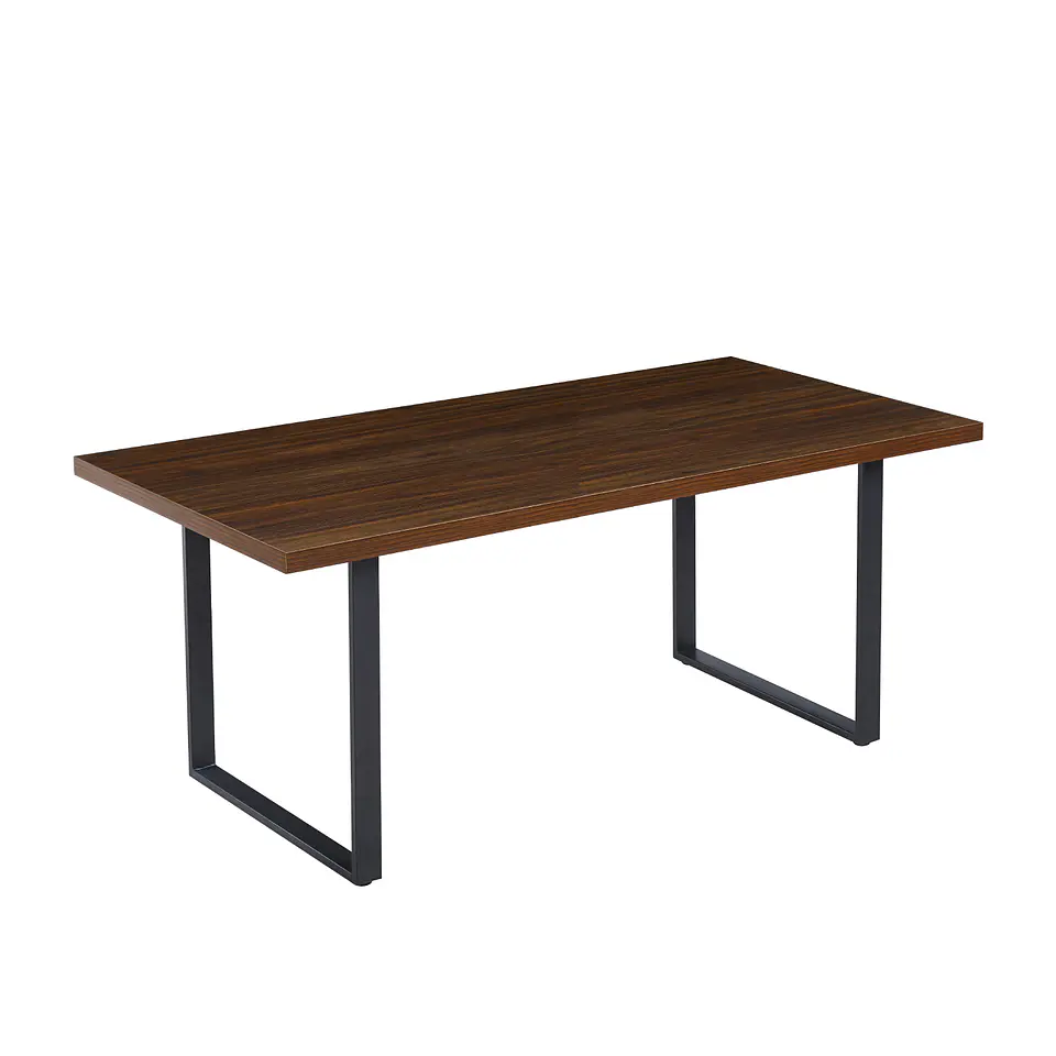Mesa de Comedor Estilo Industrial 160x90 - Madera Oscura Walnut 5