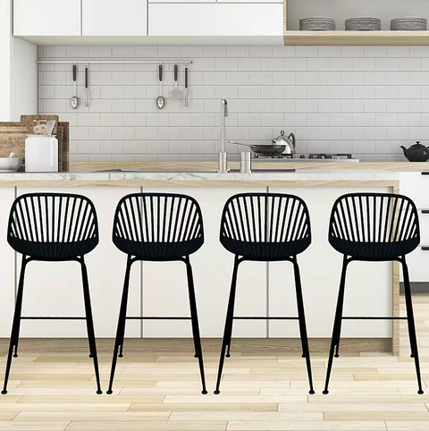 Pack 4 Taburetes Tropea Alto Negro