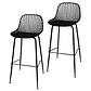 Pack de 4 Taburetes Piso Bar Tropea Alto - Negro - Miniatura 4