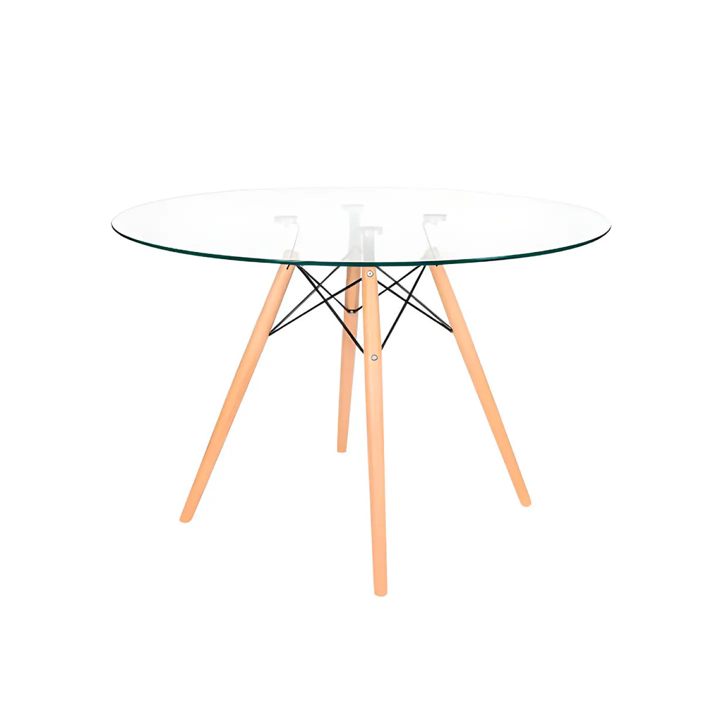 Mesa Eames Redonda 100 cm Vidrio 3