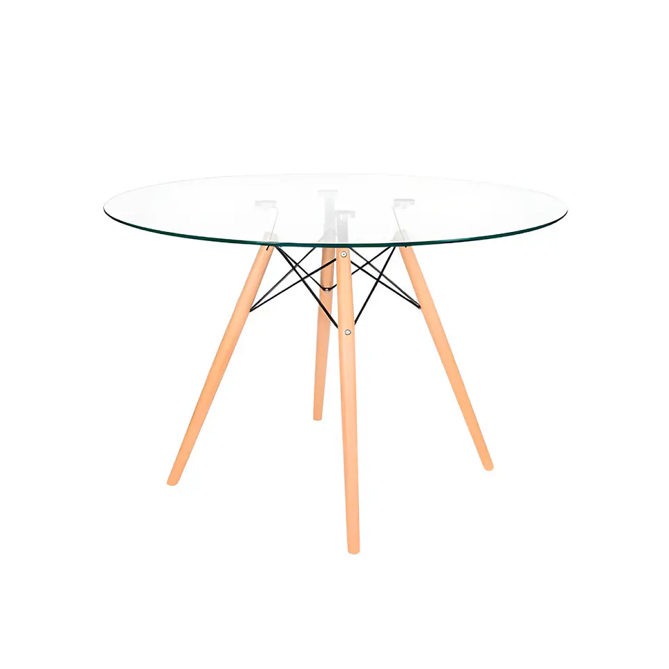 Mesa Eames Redonda 100 cm Vidrio 3