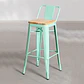 Taburete Tolix altura 63/64 Asiento de madera  - Miniatura 2