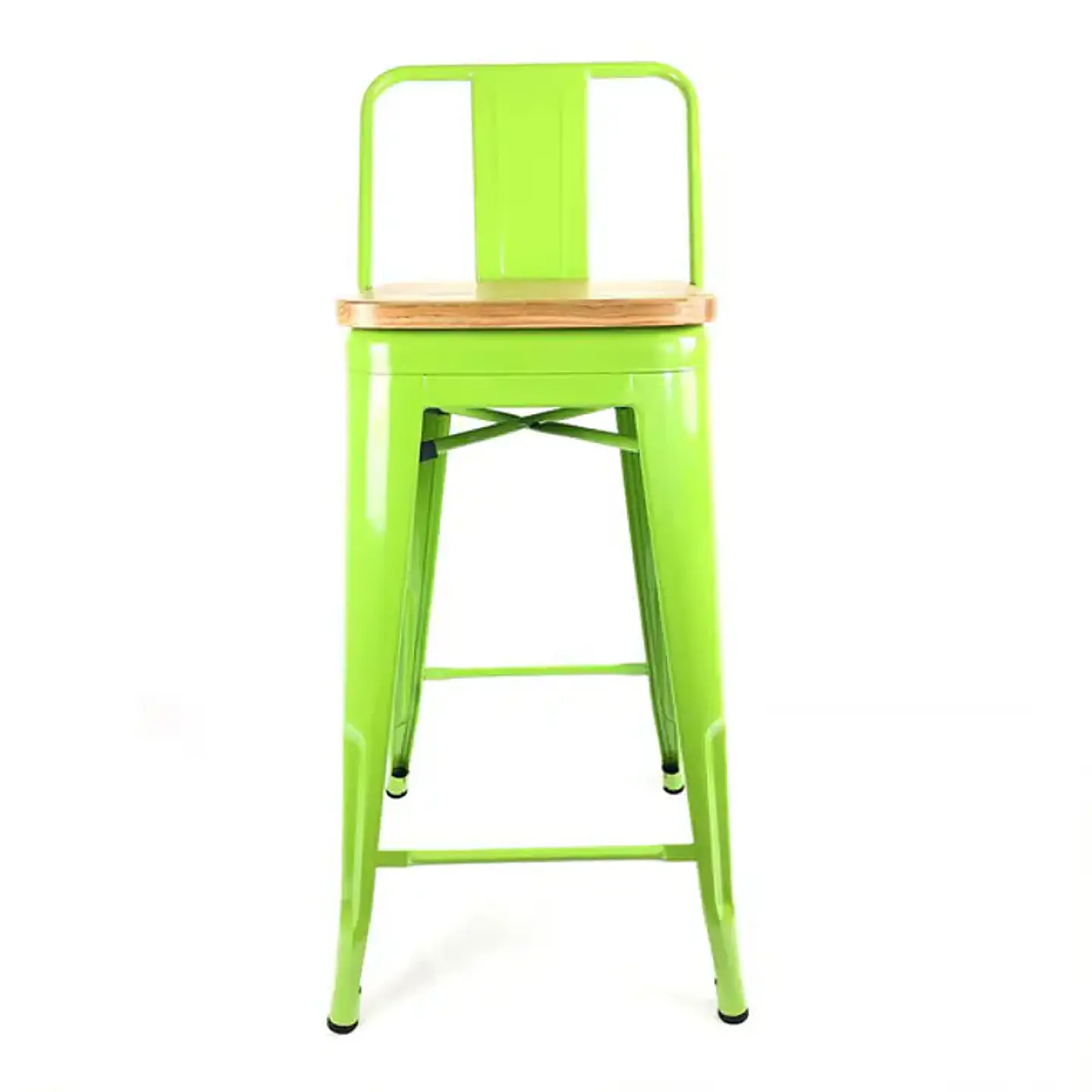 Taburete Tolix altura 63/64 Asiento de madera  5