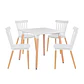 Comedor Mesa Eames Cuadrada de 80cms+ 4 Sillas Windsor  - Miniatura 1