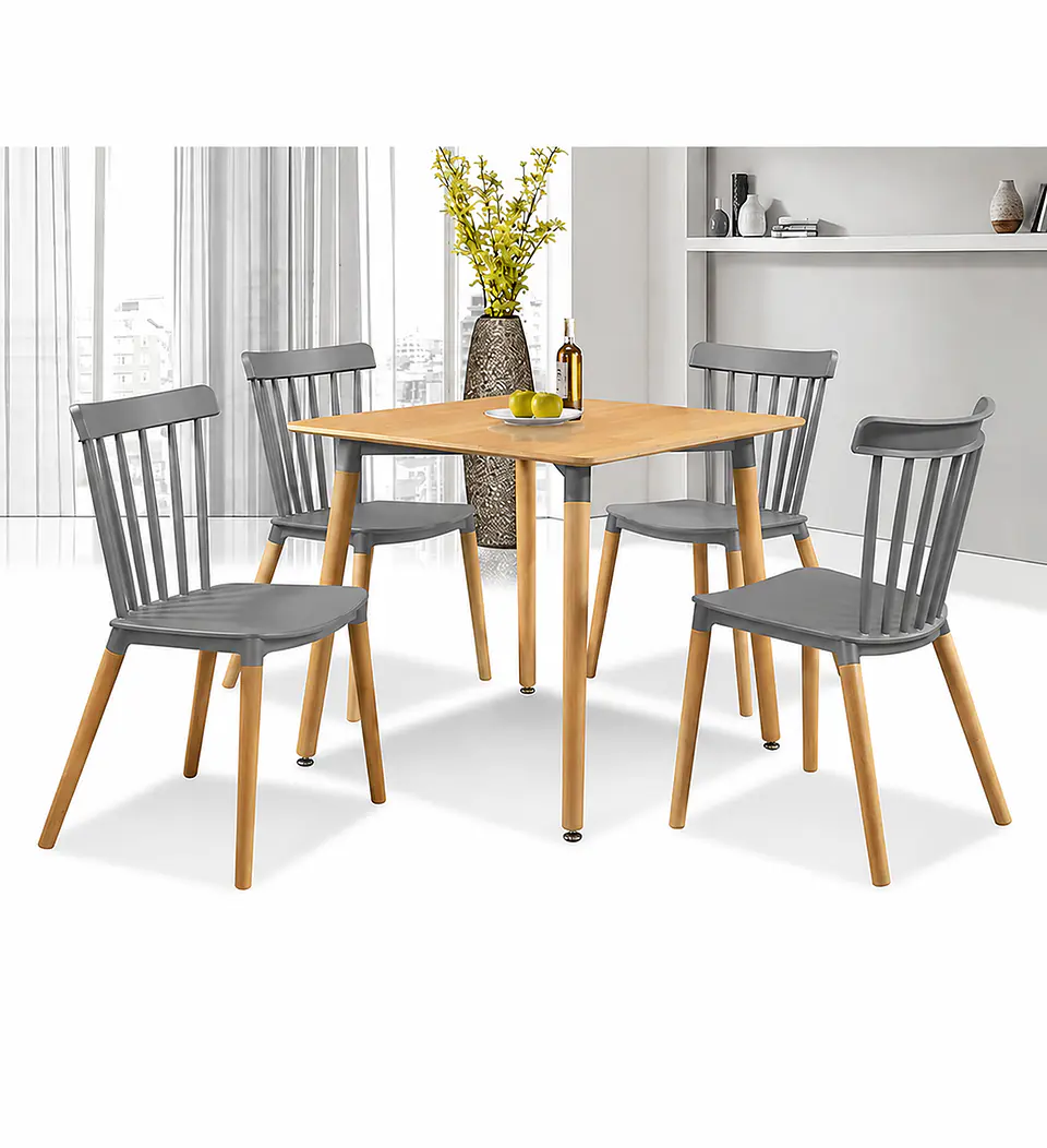 Comedor Mesa Eames Cuadrada de 80cms+ 4 Sillas Windsor  8
