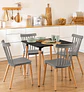 Comedor Mesa Eames Cuadrada de 80cms+ 4 Sillas Windsor  - Miniatura 10