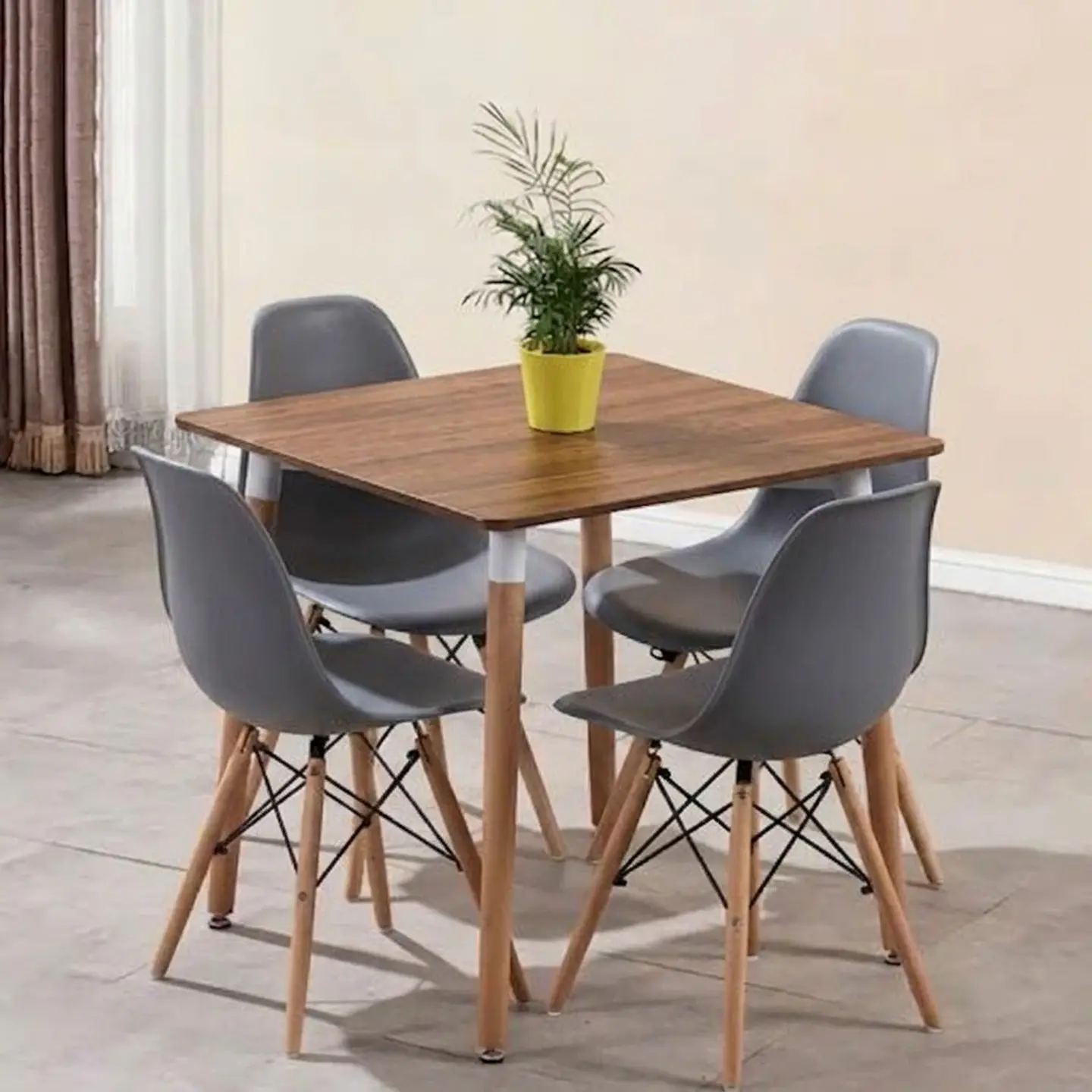 Comedor Mesa Eames Cuadrada  + 4 Sillas Eames  7