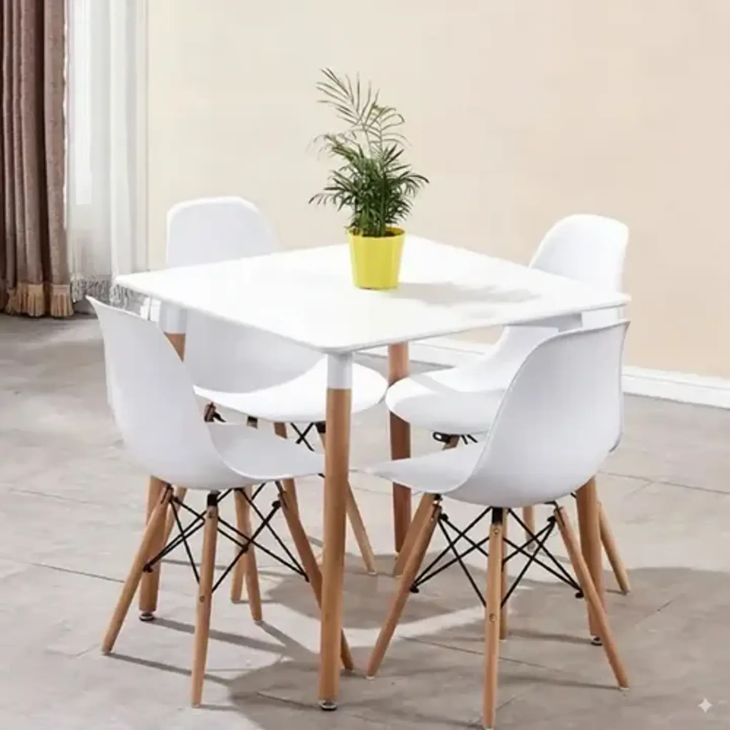 Comedor Mesa Eames Cuadrada  + 4 Sillas Eames  9