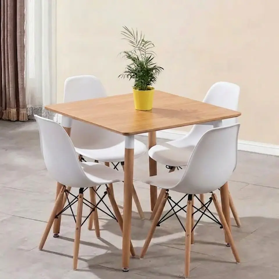 Comedor Mesa Eames Cuadrada  + 4 Sillas Eames  10