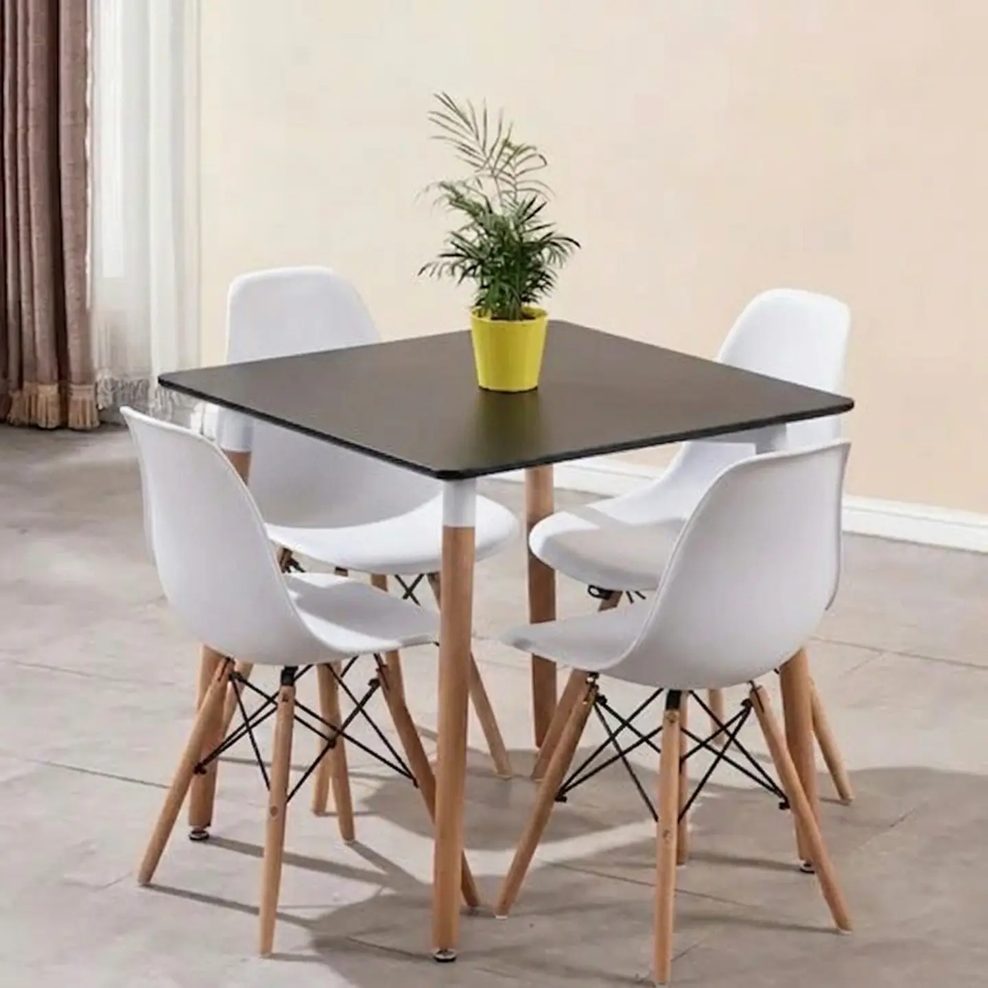 Comedor Mesa Eames Cuadrada  + 4 Sillas Eames  11