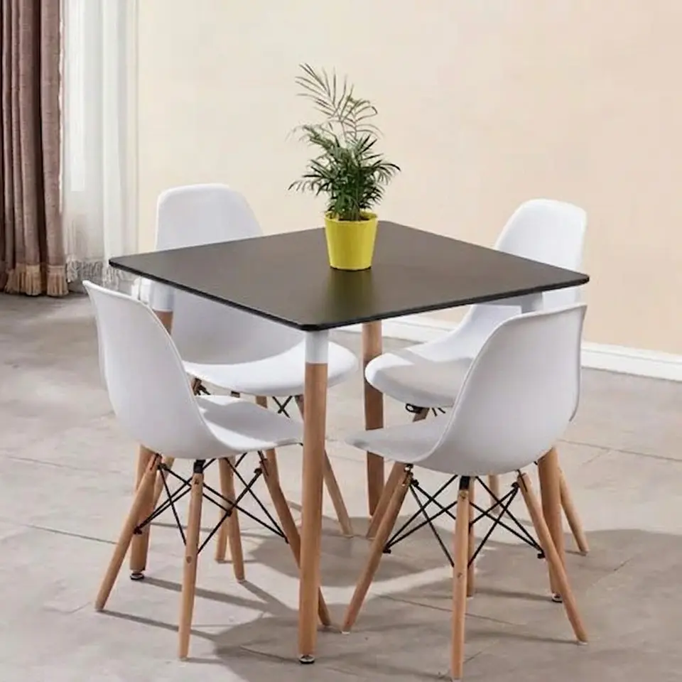 Comedor Mesa Eames Cuadrada  + 4 Sillas Eames  11