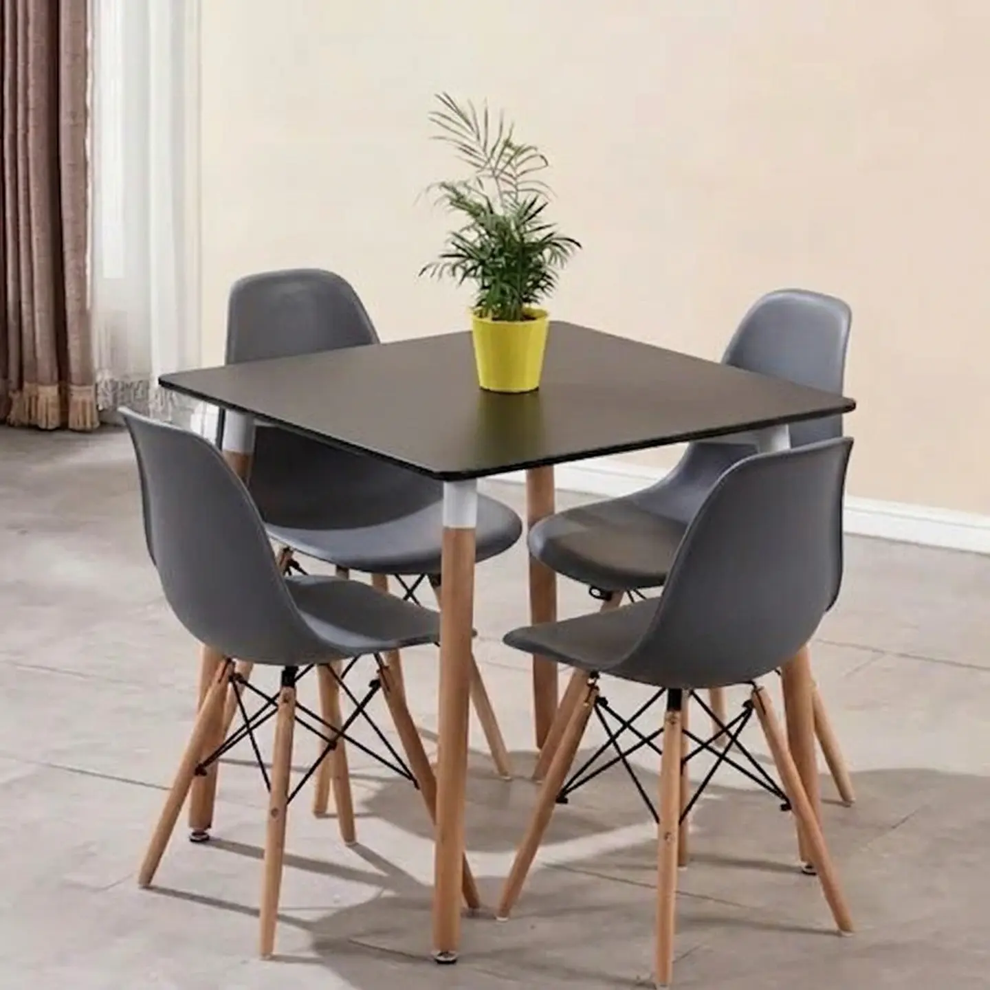 Comedor Mesa Eames Cuadrada  + 4 Sillas Eames  12