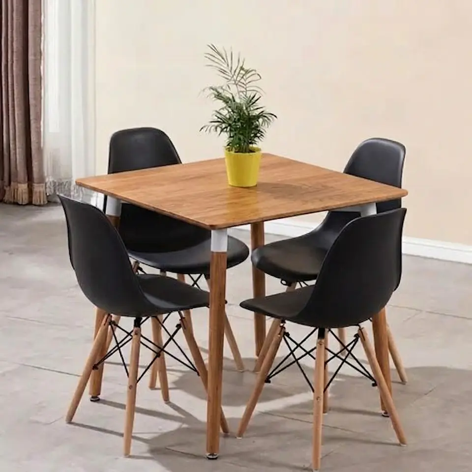 Comedor Mesa Eames Cuadrada  + 4 Sillas Eames  13