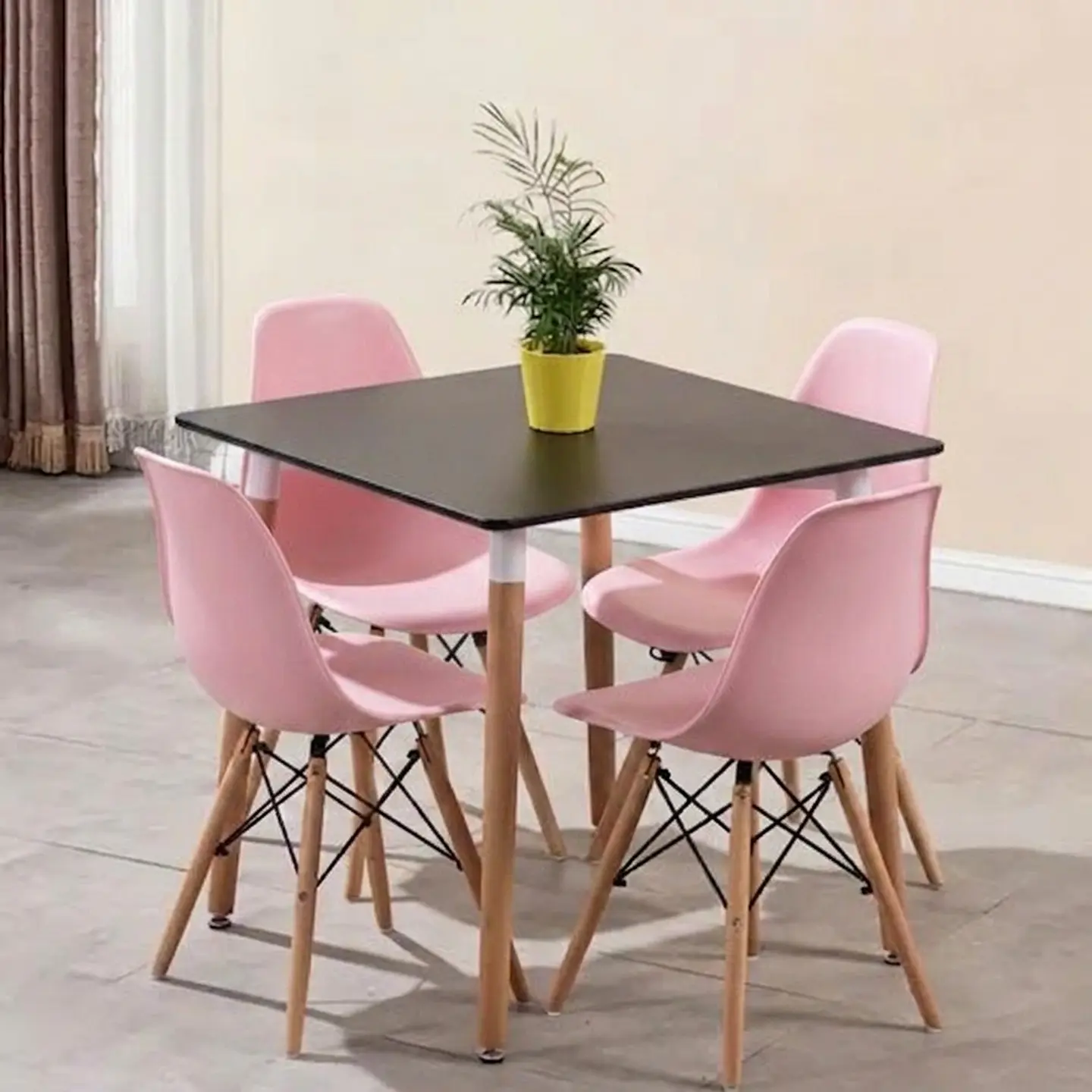 Comedor Mesa Eames Cuadrada  + 4 Sillas Eames  15