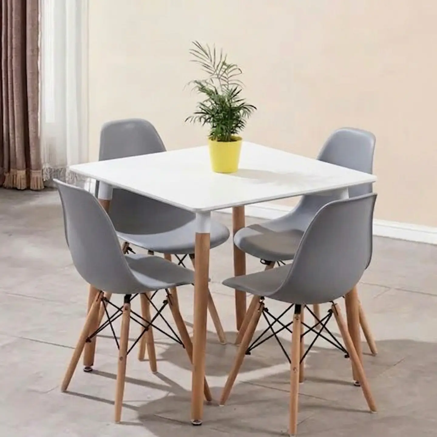 Comedor Mesa Eames Cuadrada  + 4 Sillas Eames  17