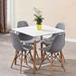 Comedor Mesa Eames Cuadrada  + 4 Sillas Eames  - Miniatura 17