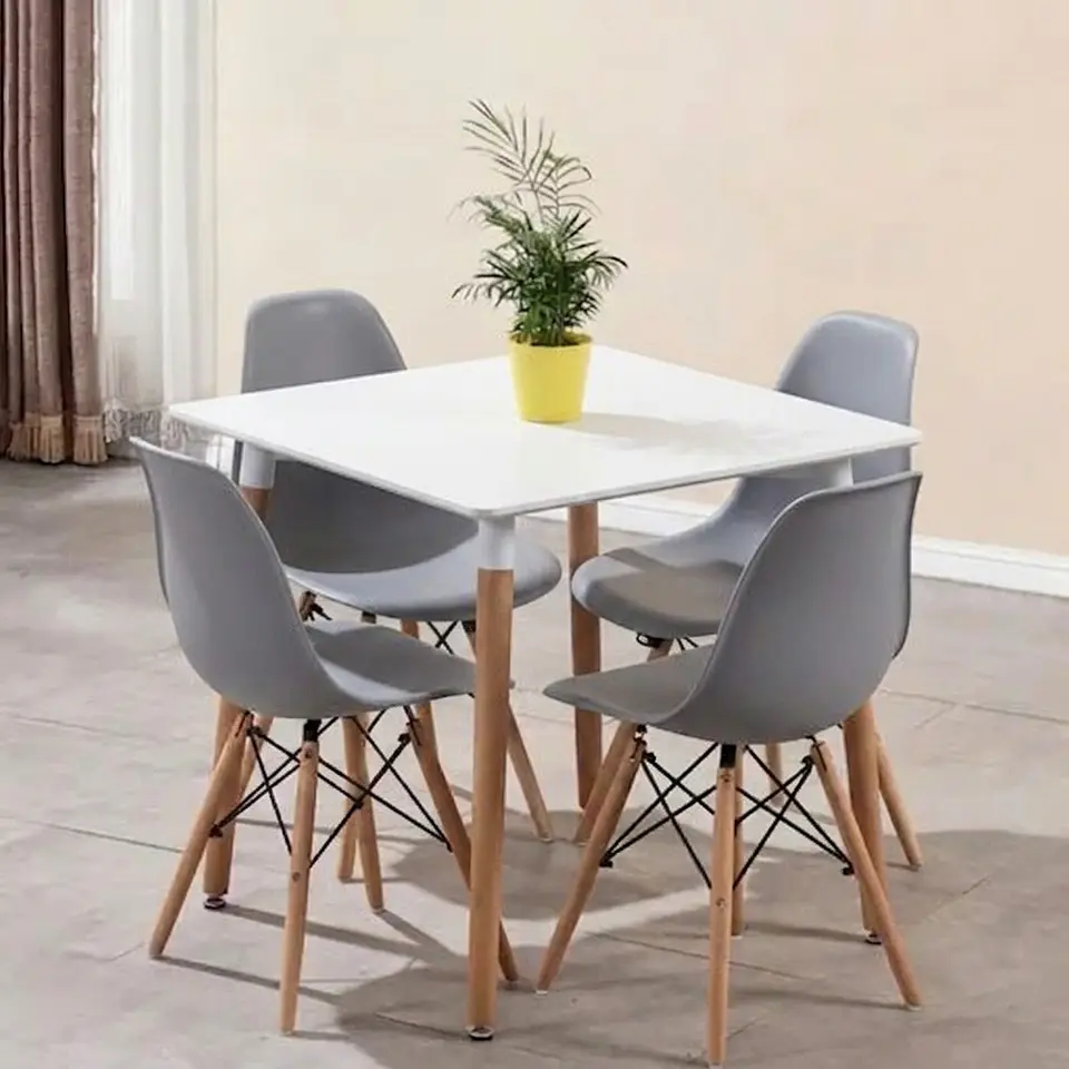 Comedor Mesa Eames Cuadrada  + 4 Sillas Eames  17
