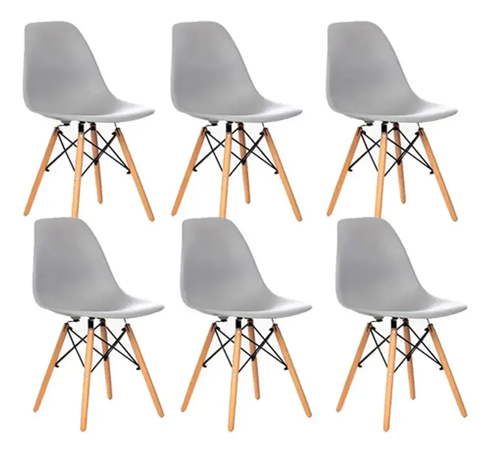 Pack 6 Sillas Eames Clásica 1