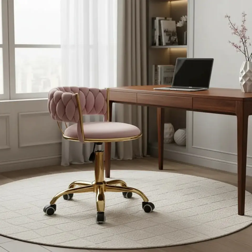 Silla De Escritorio/tocador Elegante Queen Lite 1