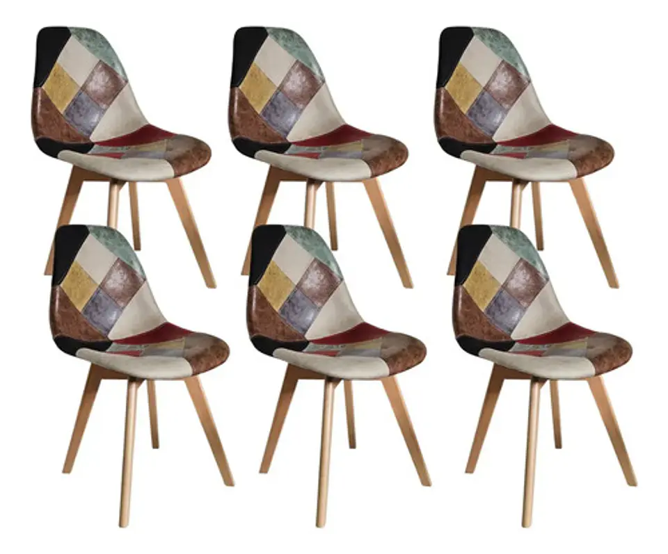 Pack 6 De Sillas Patchwork 4