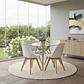 Mesa Eames De Vidrio De 80cm Y 4 Sillas De Tulip - Miniatura 2