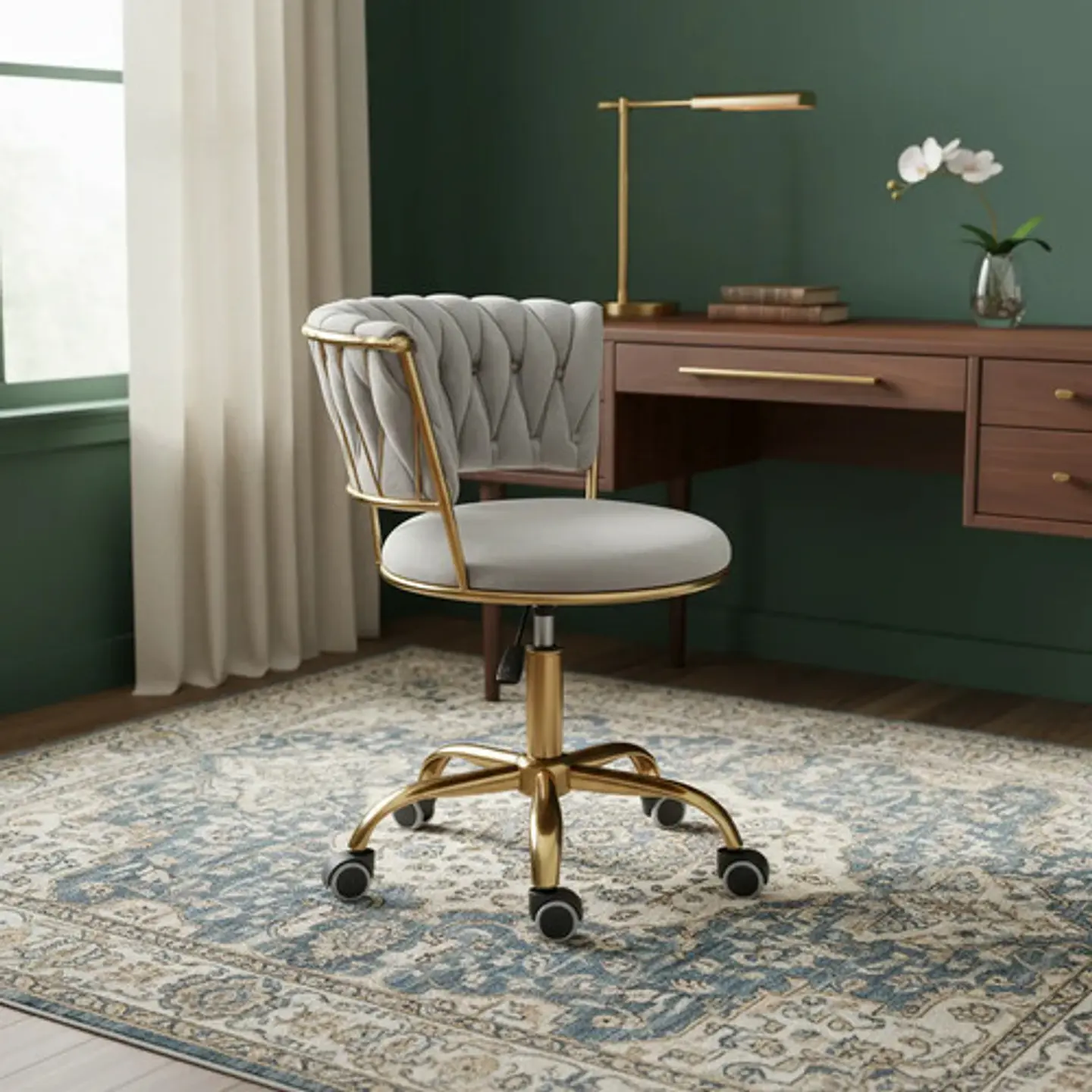 Silla De Escritorio/tocador Elegante Queen Lite 3