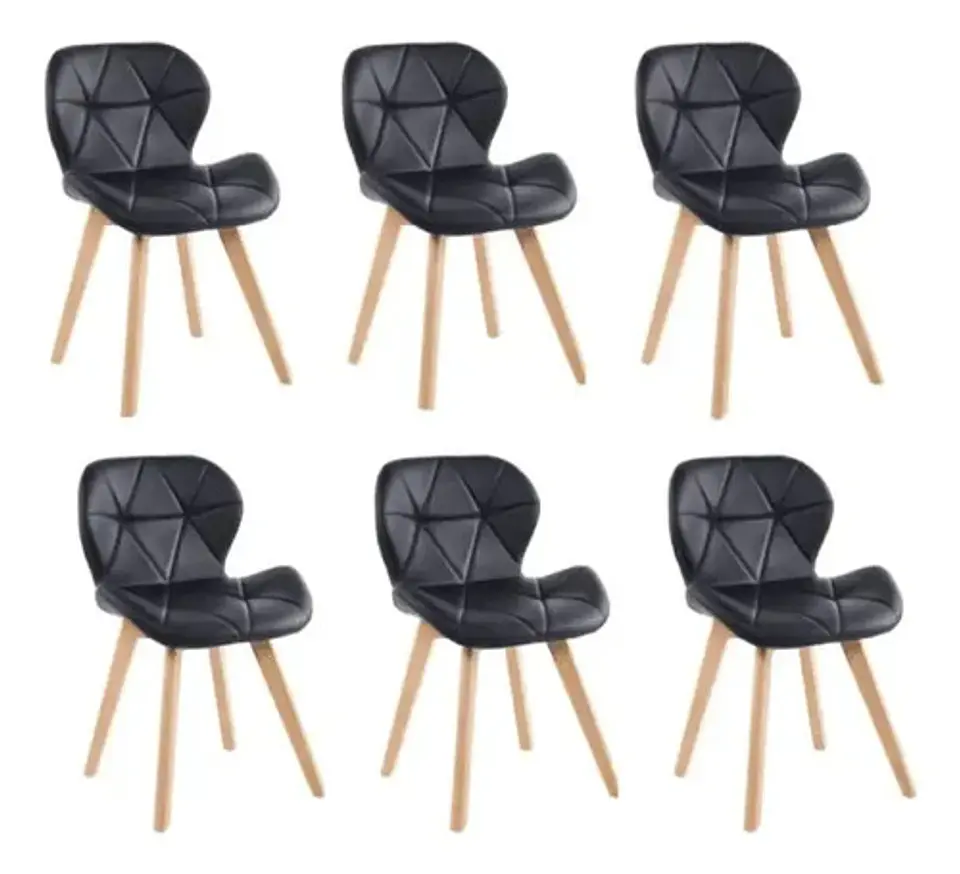 Pack 6 Sillas Mariposa Aviador Acolchada Set Comedor 1