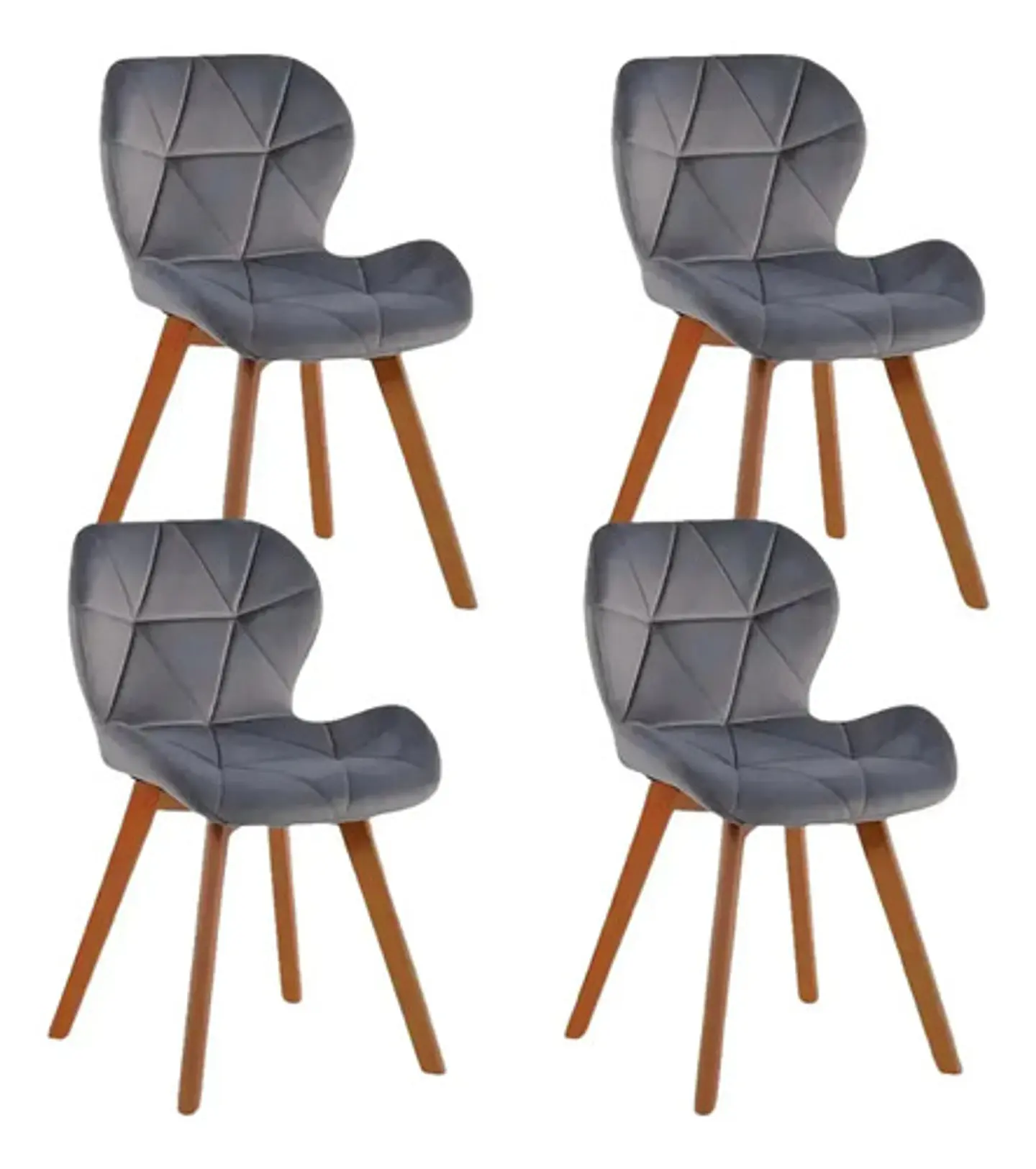 Sillas Mariposa Felpa Set De 4 Nórdicas 1