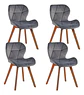 Sillas Mariposa Felpa Set De 4 Nórdicas - Miniatura 1
