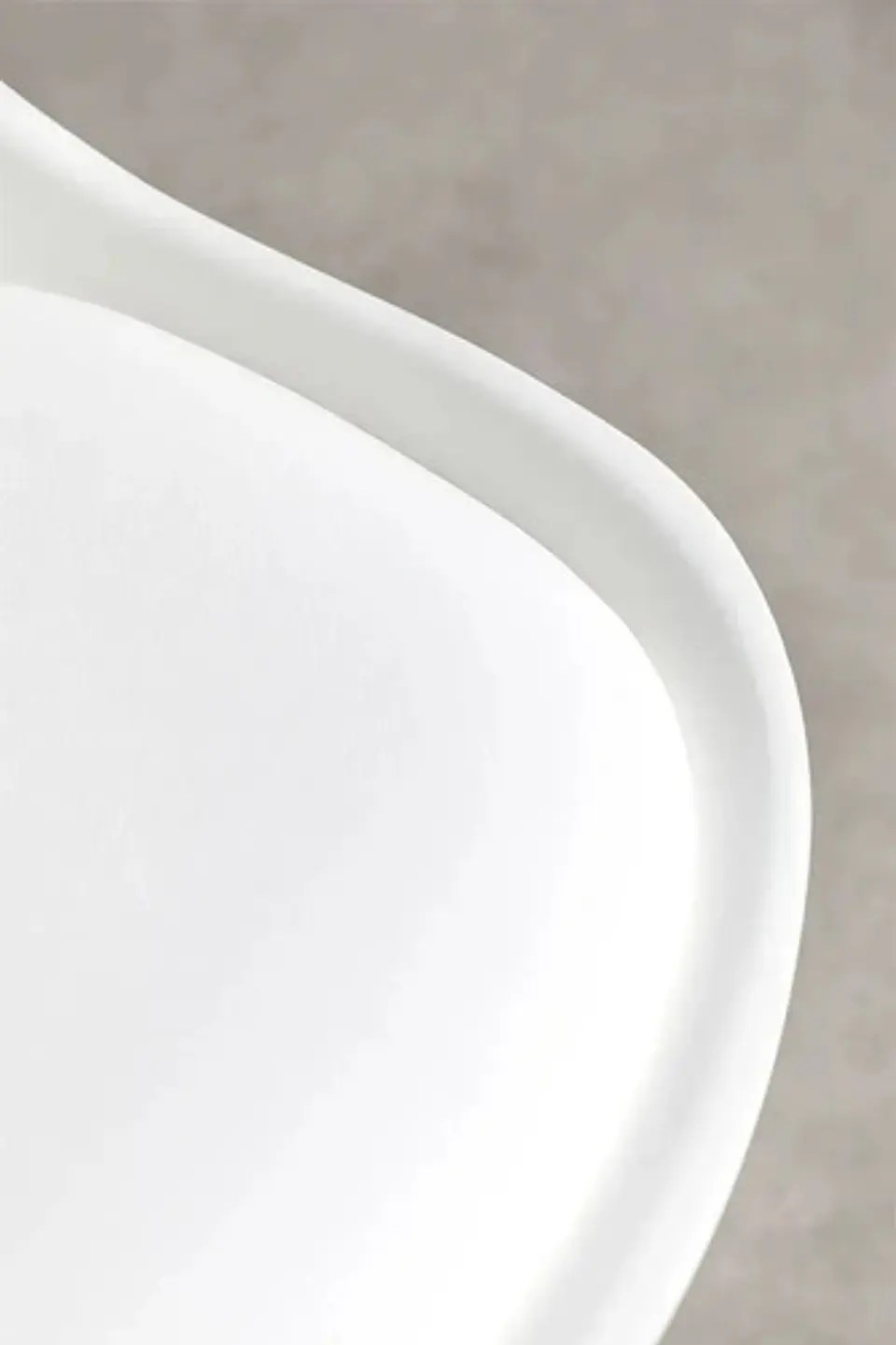 Pack 4 Sillas Tulip Estructura De La Silla Marrón Claro Asiento Blanco Diseño De La Tela Polipropileno 4