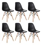 Set De 6 Sillas Negras Charles Eames - Miniatura 1