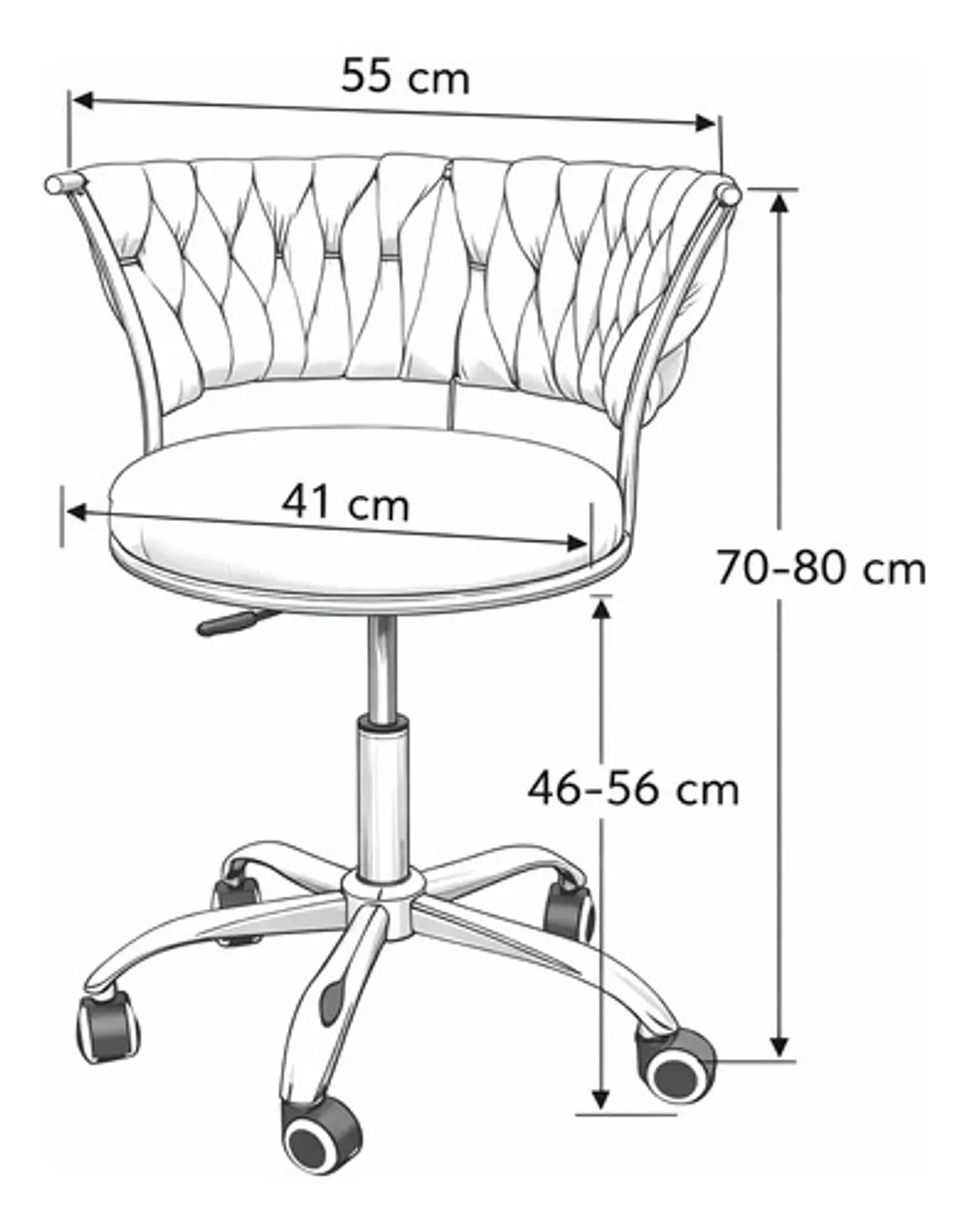 Silla De Escritorio/tocador Elegante Queen Lite 2