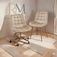 Pack Sillas De Escritorio Y Fija Roma Felpa Gold - Miniatura 6