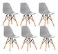 Set De 6 Sillas Negras Charles Eames - Miniatura 1