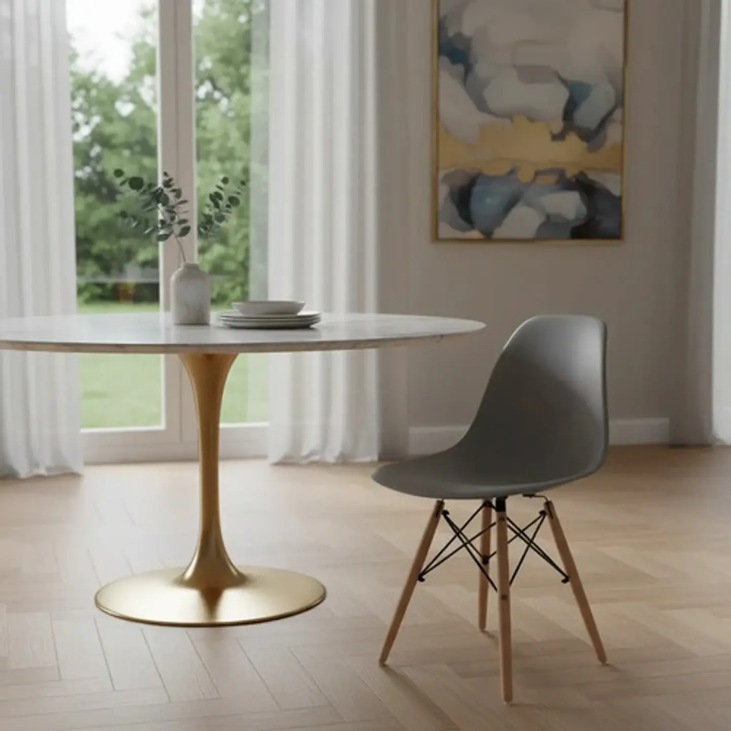 Set De 6 Sillas Negras Charles Eames 2