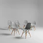 Set De 6 Sillas Negras Charles Eames - Miniatura 3