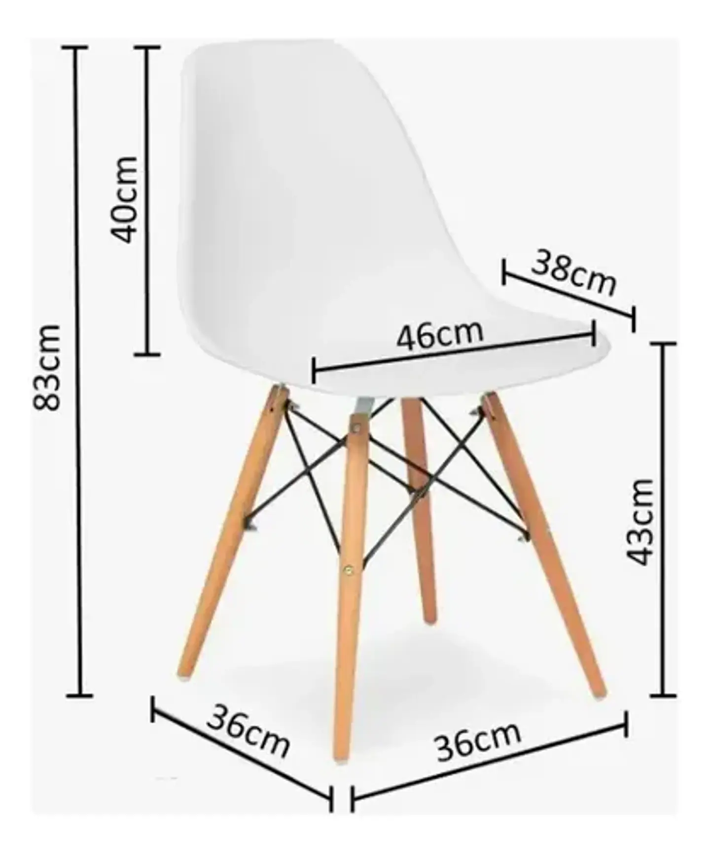 Set De 6 Sillas Negras Charles Eames 4