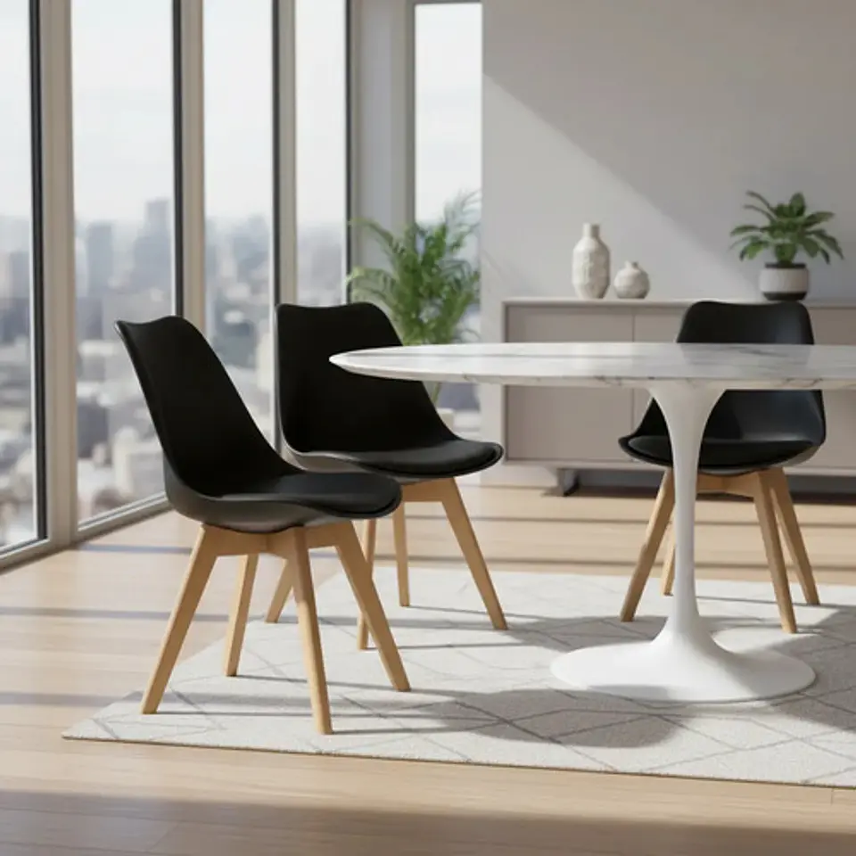 Pack 6 Sillas Tulip / Eames Acolchadas 1