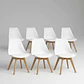 Pack 6 Sillas Tulip / Eames Acolchadas - Miniatura 8